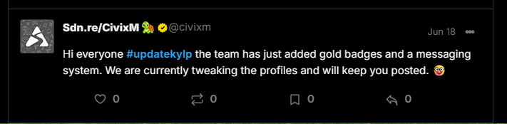 CivixM gold badges update