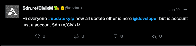 CivixM says updates are now on developer account