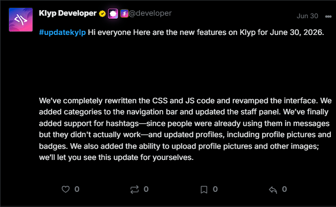 Developer June 30 update